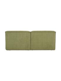 Čalouněná postel z manšestru s úložným prostorem Lennon, Zelená, Š 200 cm, D 200 cm
