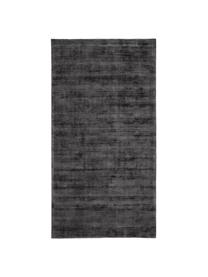 Handgeweven viscose vloerkleed Jane, Onderzijde: 100% katoen Het in dit pr, Antraciet, B 160 x L 230 cm (maat M)