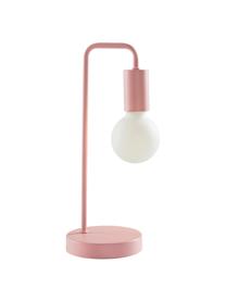 Lámpara de mesa Cascais, Pantalla: metal recubierto, Cable: cubierto en tela, Rosa, Ø 14 x Al 35