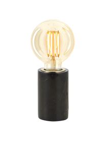Kleine Tischlampe Siv aus schwarzem Marmor, Lampenfuß: Marmor, Schwarzer Marmor, Ø 6 x H 10 cm
