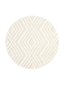 Okrągły dywan z bawełny Ziggy, 100% bawełna, Kremowobiały, Ø 120 cm (Rozmiar S)