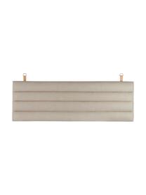 Cabecero tapizado Amsterdam, Funda: 100% lino, Estructura: madera contrachapada, Asas: cuero sintético, Tejido beige, An 160 x Al 60 cm
