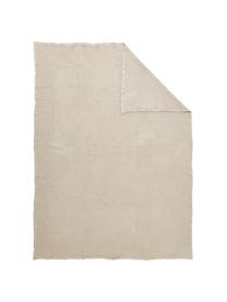 Waffelpiqué-Tagesdecke Lois aus Baumwolle, 100 % Baumwolle, Beige, B 180 x L 260 cm (für Betten bis 140 x 200 cm)