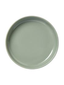 Porcelánové talíře na těstoviny Nessa, 4 ks, Vysoce kvalitní porcelán, Šalvějově zelená, Ø 21 cm