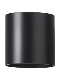 Malá nástenná lampa Roda, Matná čierna, Š 10 x V 10 cm