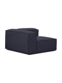 Eckmodul Lennon, Bezug: 100% Polyester Der strapa, Gestell: Massives Kiefernholz, FSC, Füße: Kunststoff, Webstoff Dunkelblau, B 119 x T 119 cm, Eckteil links