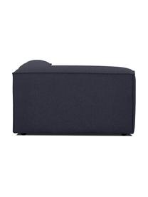 Eckmodul Lennon, Bezug: 100% Polyester Der strapa, Gestell: Massives Kiefernholz, FSC, Füße: Kunststoff, Webstoff Dunkelblau, B 119 x T 119 cm, Eckteil links