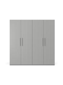 Armario modular Simone, 4 puertas (200 cm), diferentes variantes, Estructura: aglomerado con certificad, Madera, gris, Interior Basic (Al 200 cm)