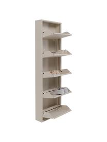 Zapatero de pared Caruso, puertas abatibles, Acero con pintura en polvo, Greige, An 50 x Al 173 cm