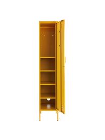 Petite armoire Skinny, Métal, enduit, Jaune moutarde, larg. 35 x haut. 183 cm