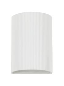 Applique moderno bianco Alina, Paralume: materiale sintetico, Struttura: metallo, Bianco, Larg. 19 x Alt. 25 cm