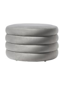 Puf grande de terciopelo Alto, con espacio de almacenamiento, Tapizado: terciopelo (100% poliéste, Estructura: madera de pino maciza, ma, Terciopelo gris, Ø 69 x Al 44 cm