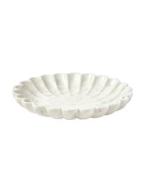 Grande coupe décorative marbre Noelia, Marbre, Blanc, Ø 30 x haut. 5 cm
