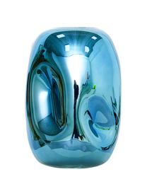 Jarrón de diseño Gorgi, Vidrio galvanizado, Azul, Ø 15 x Al 22 cm