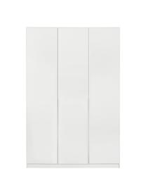 Drehtürenschrank Mia in Weiß, 3-türig, Holzwerkstoff, beschichtet, Weiß, 136 x 210 cm