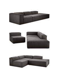 Modulare XL-Ottomane Lennon, Bezug: 100% Polyester Der strapa, Gestell: Massives Kiefernholz, FSC, Füße: Kunststoff, Webstoff Anthrazit, B 357 x T 119 cm, Rückenlehne rechts