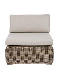 Ogrodowy fotel wypoczynkowy z poduszkami Coraline, Tapicerka: 100% polipropylen, Stelaż: aluminium malowane proszk, Odcienie brązowego, beżowy, S 83 x G 98 cm