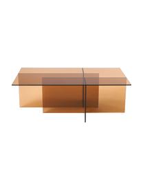 Skleněný konferenční stolek Anouk, Sklo, Hnědá, transparentní, Š 102 cm, V 35 cm