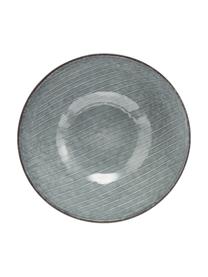 Bols artisanaux Nordic Sea, 4 pièces, Grès cérame, Tons gris et bleus, Ø 17 x haut. 6 cm
