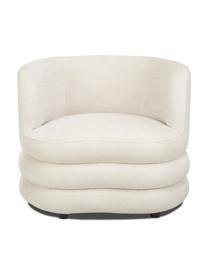 Fauteuil design en tissu bouclé Solomon, Tissu bouclé beige, larg. 95 x prof. 80 cm