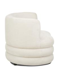 Fauteuil design en tissu bouclé Solomon, Tissu bouclé beige, larg. 95 x prof. 80 cm