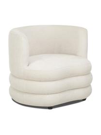 Fauteuil design en tissu bouclé Solomon, Tissu bouclé beige, larg. 95 x prof. 80 cm