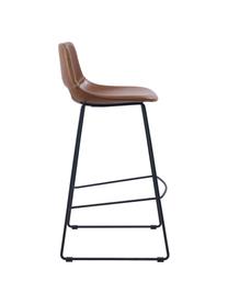 Barová židle z imitace kůže Zahara, 2 ks, Hnědá, Š 47 cm, V 98 cm
