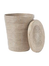 Aufbewahrungskorb Aleya aus Seegrass mit Deckel, Seegras, Kunststoff, Beige, Ø 40 x H 53 cm