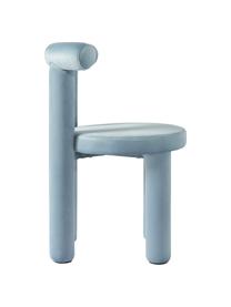 Chaise rembourrée en velours Calan, Velours bleu ciel, larg. 55 x prof. 52 cm