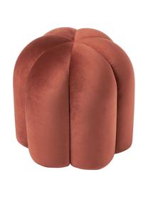 Samt-Hocker Cali, Bezug: Polyestersamt, Samt Rostrot, Ø 46 x H 44 cm