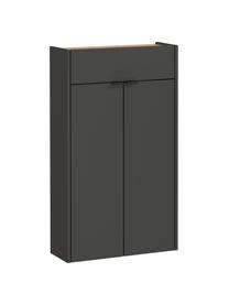 Highboard Gabriela met lades, Handvatten: gecoat metaal, Antraciet, B 56 x H 97 cm