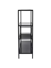 Metall-Standregal Loft, Korpus: Stahl, pulverbeschichtet, Schwarz, B 115 x H 100 cm