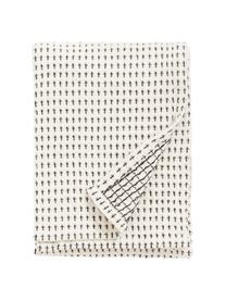 Ręcznik kuchenny z bawełny Stirly, 2 szt., 100% bawełna, Złamana biel, czarny, S 50 x D 70 cm