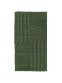 Tapis en laine vert foncé, tufté main Mason, Vert foncé, larg. 80 x long. 150 cm (taille XS)