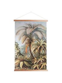 Wandobjekt Jungle, Bild: Baumwolle, Rahmen: Holz, Bunt, B 70 x H 100 cm