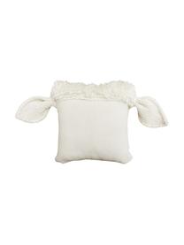 Kuschelkissen Sheep, Bezug: 100 % Wolle, Cremeweiss, Rosa, B 37 x L 34 cm