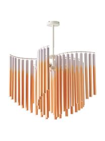 Lámpara de techo grande de diseño Coralie, Pantalla: 100% madera de fresno, Rosa, naranja, An 80 x Al 87 cm