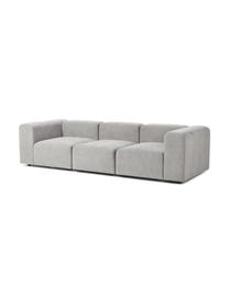 Sofa modułowa Lena (4-osobowa), Tapicerka: tkanina (88% poliester, 1, Stelaż: drewno sosnowe, sklejka, , Nogi: tworzywo sztuczne, Srebrnoszara tkanina, S 284 x G 106 cm