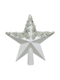 Bruchsichere Weihnachtsbaumspitze Abella H 20 cm, Kunststoff, Silberfarben, Weiß, B 19 x H 20 cm