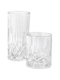 Gläser-Set George mit Kristallrelief, 8-tlg., Glas, Transparent, Set mit verschiedenen Größen