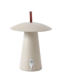 Mobiele dimbare LED tafellamp Ara To-Go, Lamp: gecoat aluminium, Diffuser: kunststof, Beige, Ø 20 x H 29 cm