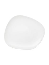 Porseleinen serviesset Organic in wit, 4 personen (12-delig), Porselein, Wit, Set met verschillende formaten