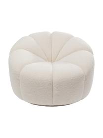 Fauteuil cocktail en tissu bouclé Peppo Lounge, Tissu bouclé blanc, Ø 97 x haut. 70 cm