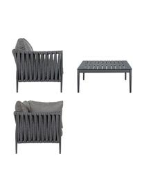 Set lounge de exterior Rafael, 2 pzas., Tapizado: 100% polipropileno, Estructura: aluminio con pintura en p, Gris antracita, Set de diferentes tamaños