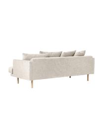 Divano 3 posti Adrian, Rivestimento: 47% viscosa, 23% cotone, , Struttura: compensato, Piedini: legno di quercia oliato, Tessuto beige, Larg. 214 x Alt. 79 cm