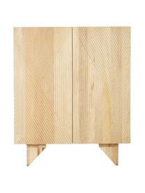 Credenza alta in legno di frassino massiccio con ante Louis, Legno di frassino, Larg. 100 x Alt. 120 cm