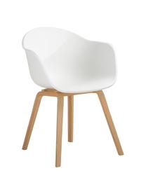 Chaise coque scandinave Claire, Blanc, bois de hêtre, larg. 60 x prof. 54 cm