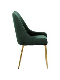 Chaise rembourrée en velours Ava, Velours vert foncé, larg. 53 x prof. 60 cm