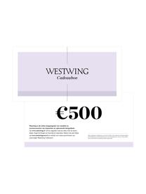 Cadeaubon, Cadeaubon op hoogwaardig papier., Wit, lila, 500