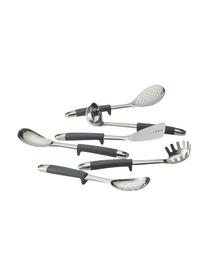 Ustensiles de cuisine avec support Elevate, 7 élém., Acier inoxydable, silicone, Acier inoxydable, noir, Lot de différentes tailles